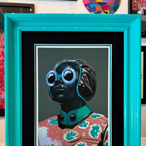 Hebru Brantley, The Journeymen, in a Frame Chicago frame.