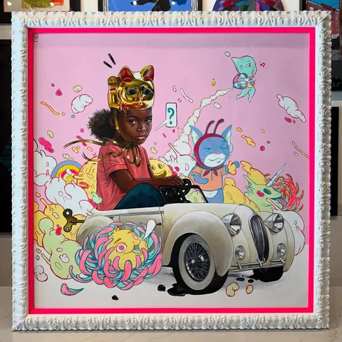 Kayla Mahaffey, Enjoy the Ride, in a Frame Chicago frame.