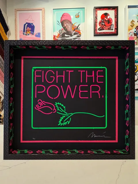 Patrick Martinez, Fight the Power, in a Frame Chicago frame.