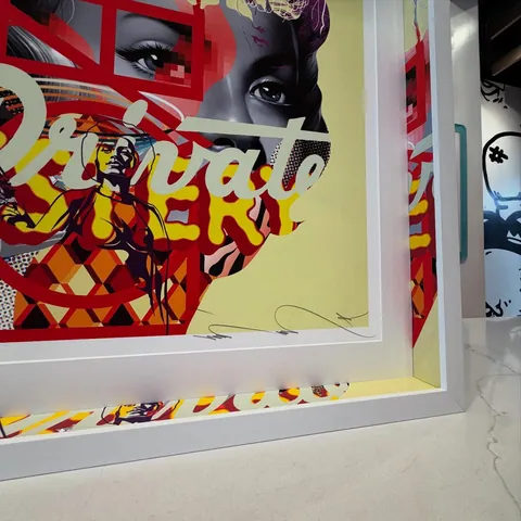 Tristan Eaton, Gemma #3, in a Frame Chicago frame.